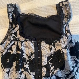 Vintage bustier tank top. lace and silk under layer. not tagging